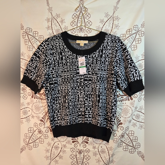 Michael Kors Sweaters - Michael Kors Monogram Black and White Sweater